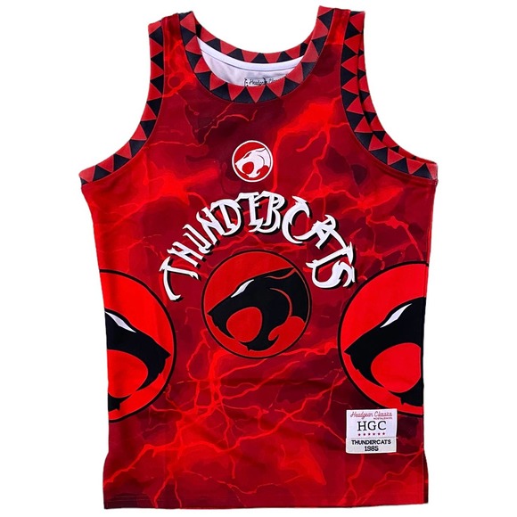 ThunderCats Men's Headgear Classics Premium Embroidered Basketball Red Jersey - Picture 1 of 6